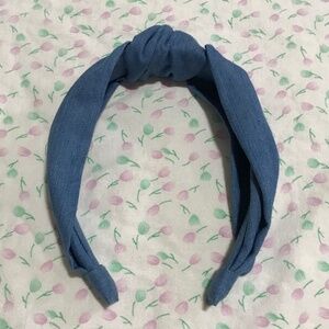 NWOT GAP Knotted Denim Headband Blue Chambray